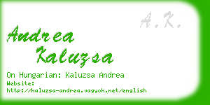 andrea kaluzsa business card